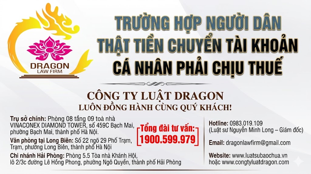 Trường hợp người dân nhận tiền chuyển vào tài khoản cá nhân phải chịu thuế